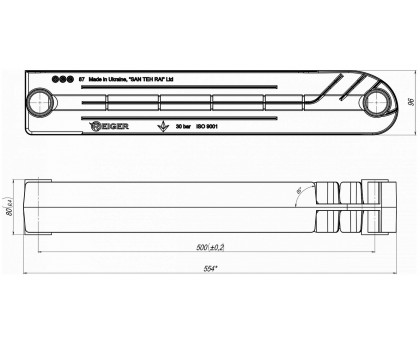 Радиатор биметаллический REIGER 500/96/80
