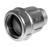 Чугунный фитинг прямой с наружной резьбой AGA AK 1/2" НВ DN15 (10010001)