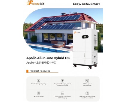 Зарядная станция Felicity Apollo 5KLP01G01-M2 5 кВт LiFePo4 10,24 KW Wi-Fi