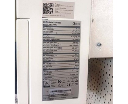 Гибридный инвертор Midea MEI2-HS6L PowerX 6 кВт 1 фаза 230 В