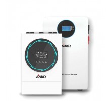 Комплект гибридный инвертор Sako Sunpolo 6кВт+аккумулятор Sako Li-SUN LiFePo4 5120Вт.ч 220В