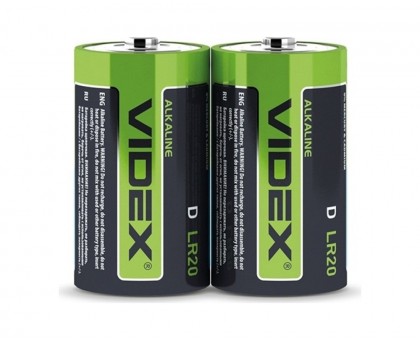Батарейка щелочная Videx LR20/D SHRINK (2 шт)