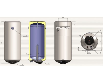 Водонагреватель электрический ELDOM EUREKA 72281D 200L 2,0 кВт