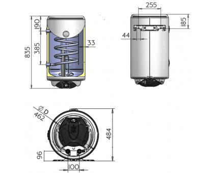 Комбинированный водонагреватель Thermo Alliance CWH 8044 4S L 80 л