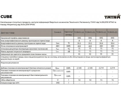 Водонагреватель Tatra-Line CUBE TСBN10-(U) 10 л под мойку