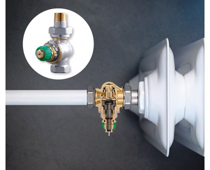Клапан кутовий Danfoss Dynamic Valve RA-DV 15 1/2"-1/2" (013G7713)