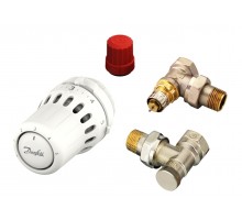 Комплект ﻿радиаторный угловой Danfoss React (015G5349)