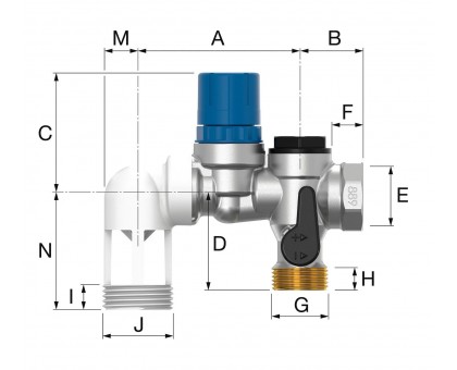 Группа безопасности бойлера Flamco 3/4" HFC Flexbrane (28388)
