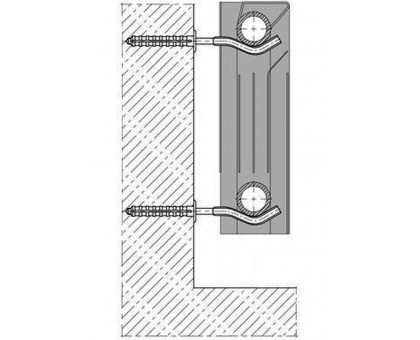 Комплект кронштейнов радиатора CRISTAL NR-1015 Ø9х170мм (2 шт)