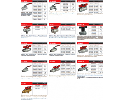 Шаровой кран GIACOMINI R251D 1/2" ВВ (R251X003)