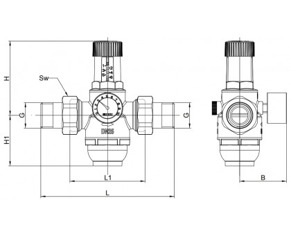 Редуктор давления HERZ Dn 15 1/2" 1268211 