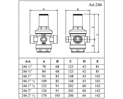 Редуктор давления ICMA 1/2" ВВ 246 (91246AD05) 