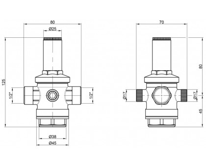 Редуктор давления ICMA 1/2" ВВ 246 (91246AD05) 