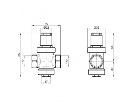 Редуктор давления воды Icma 3/4" 0-4 бар №248