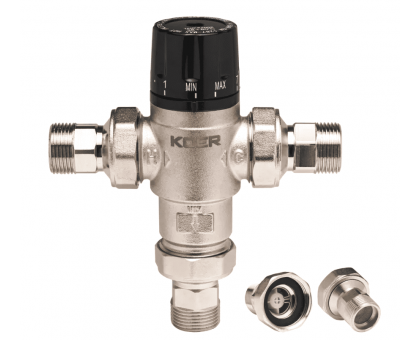 KOER KR.1258-3/4'' KR6480 клапан змішувальний термостатичний триходовий