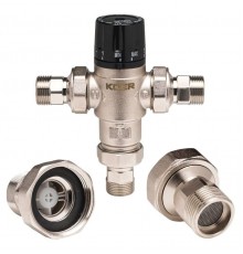 KOER KR.1258-3/4'' (KR6480) клапан смесительный термостатический трехходовой