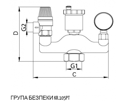 Группа безопасности в термоизоляционном кожухе KOER KR.105PT (KR2753)