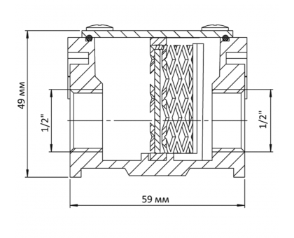 Газовий ﻿фільтр Koer KG.F01.A 1/2" ВВ (KR3103) 