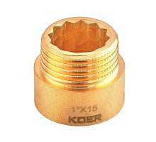 Подовжувач Koer KF.E10-15.WN Ø 1" L 15 мм (KR5669)
