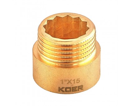 Подовжувач Koer KF.E10-15.WN Ø 1" L 15 мм (KR5669) 