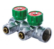 Коллектор вентильный с фитингом KOER KR.1122-2 1"x2 (KR2653)