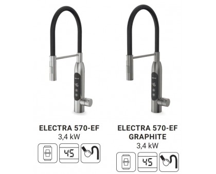 Кран водонагреватель проточный электрический Mixxus Electra 570-EF Graphite 3,4 кВт (MI6642) графит