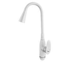 Смеситель для кухни белый PLAMIX CEZAR-011-B SET WHITE REFL.WHITE PM0718 силиконовый излив