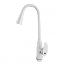 Смеситель для кухни белый PLAMIX CEZAR-011-B SET WHITE REFL.WHITE PM0718 силиконовый излив