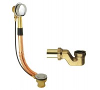 Сифон латунный для ванны Koer BD-02-01 с переливом, полуавтомат (KR5195)