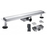 Трап душевой KOER FD30-70×700 (AC0700) из нержавеющей стали комбинированный под плитку
