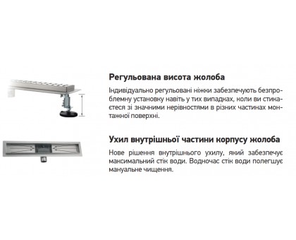 Душевой трап KOER FD35-70×800 (KR3280) из нержавеющей стали с комбинированным затвором 