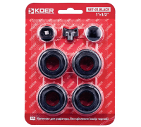 Комплект футорок черного цвета KOER 1/2" SET-01.BLACK