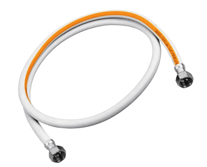 Газовый шланг белый ZERIХ ПВХ ZHG-01-FF1/2"-080 1/2" ГГ 80 см (ZX6157) 