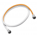Газовый шланг белый ZERIХ ПВХ ZHG-01-FF1/2"-080 1/2" ГГ 80 см (ZX6157) 