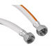 Газовый шланг белый ZERIХ ПВХ ZHG-01-FF1/2"-080 1/2" ГГ 80 см (ZX6157) 