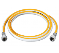 Шланг газовый белый ZERIХ ПВХ ZHG-01-FF1/2"-100 1/2" ГГ 100 см (ZX6158) 