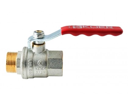 Кран кульовий Koer Extreme KE.215-20 3/4" ЗВ (KR5751) ручка важіль червона