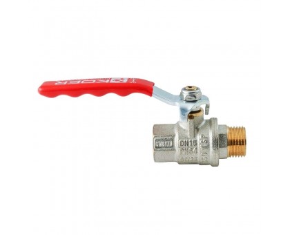 Кран кульовий Koer Extreme KE.215-15 1/2" ЗВ (KR5750) ручка важіль червона
