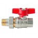Кран з американкою Koer Extreme KE.227-15 1/2" (KR5765) ручка червона метелик