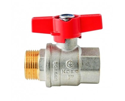 Кран кульовий ГШМ Koer Extreme 1" FM KE.218-25 (KR5761) ручка метелик