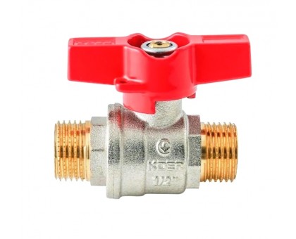 Кран кульовий ШШМ Koer Extreme KE.219-15 1/2" ЗЗ (KR5762) ручка червона метелик 