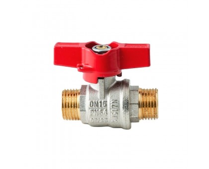 Кран кульовий ШШМ Koer Extreme KE.219-15 1/2" ЗЗ (KR5762) ручка червона метелик 