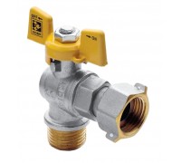 Кран газовий кутовий з накидною гайкою Koer 1/2" ЗВ KR.221.G (KR0168)