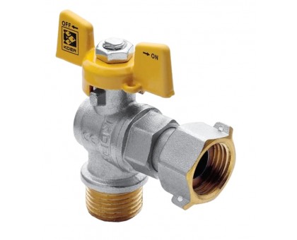 Кран газовий кутовий з накидною гайкою Koer 1/2" ЗВ KR.221.G (KR0168)