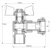 Кран газовий кутовий з накидною гайкою Koer 1/2" ЗВ KR.221.G (KR0168)