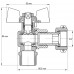 Кран газовий кутовий з накидною гайкою Koer 3/4" ЗВ KR.221.G (KR0169)