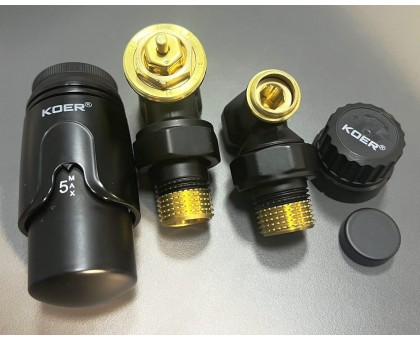 Комплект кутовий KOER SET-24 1/2'' Black (KR5283)