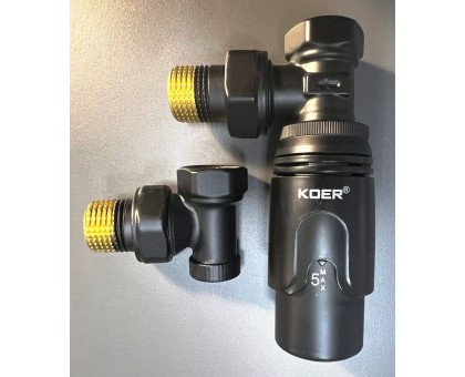Комплект кутовий KOER SET-24 1/2'' Black (KR5283)