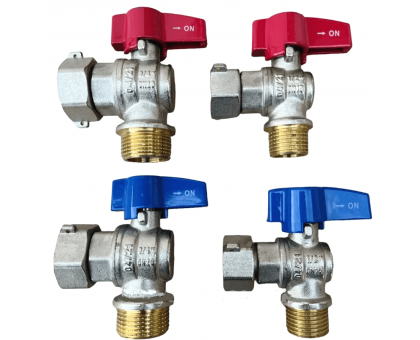 Комплект кутових кранів KOER KR.1322 2x1/2”-2x3/4”