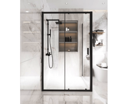Раздвижная ﻿душевая дверь KOLLER POOL LINE PRO Black matt 1200 мм LNPRD120CB